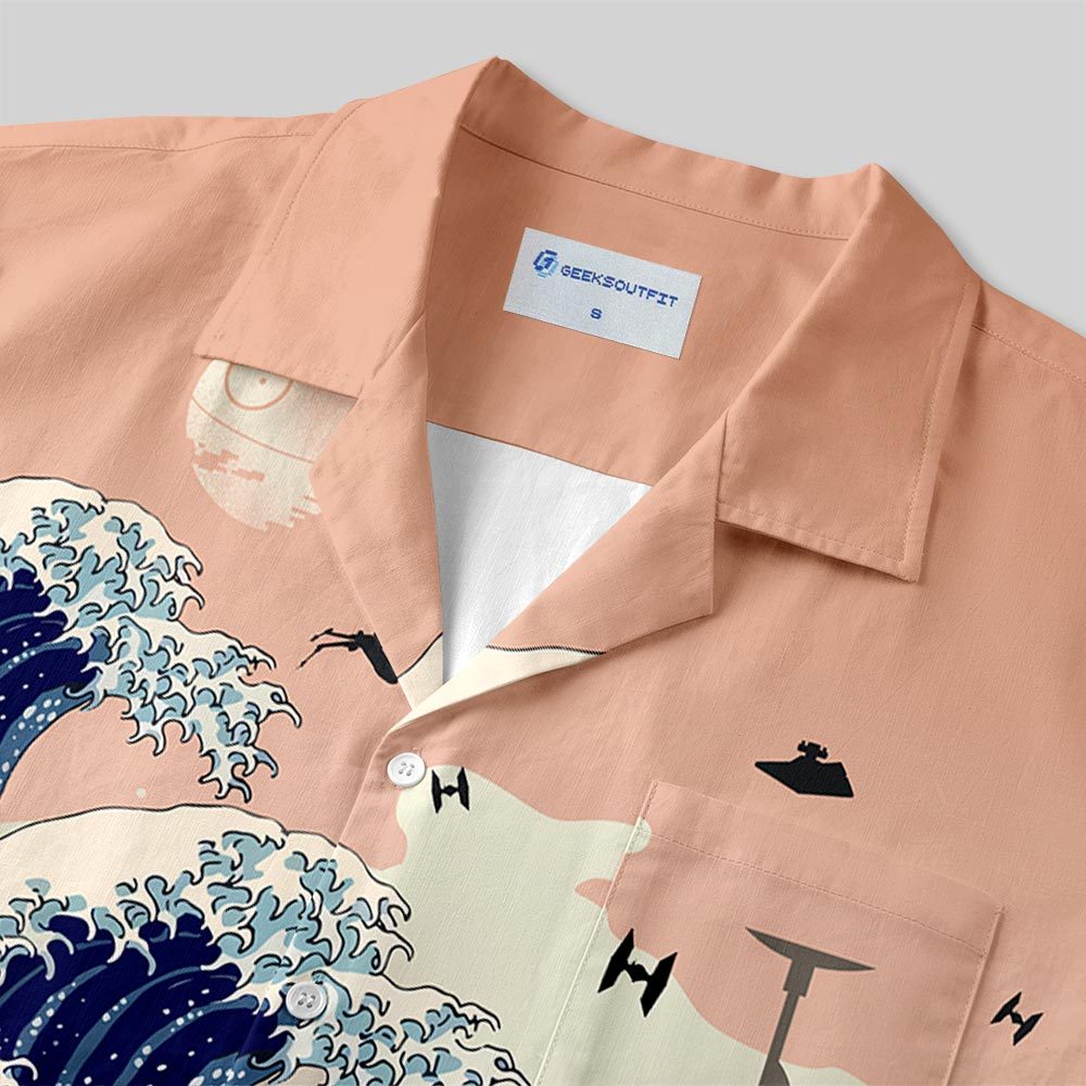 ATAT Galactic Empire City Silhouette Button Up Pocket Shirt