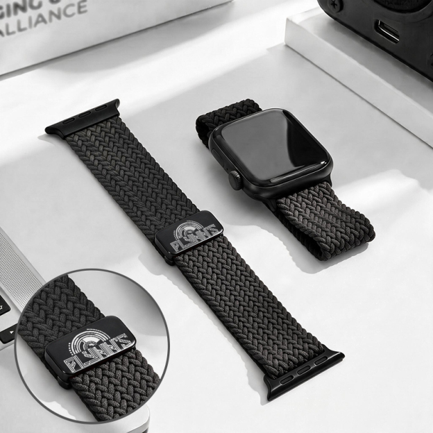 Flynn's Arcade Est 1982 Geek Braided Fabric Watchband