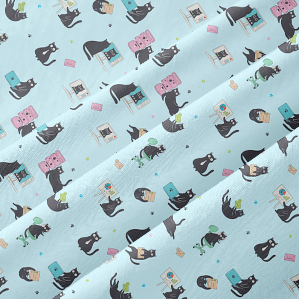 Working Cat Button Up Pocket Shirt