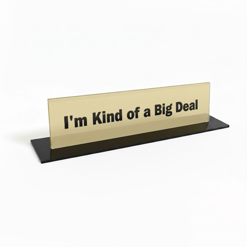 I'm Kind of a Big Deal Geek Office Desk Plate