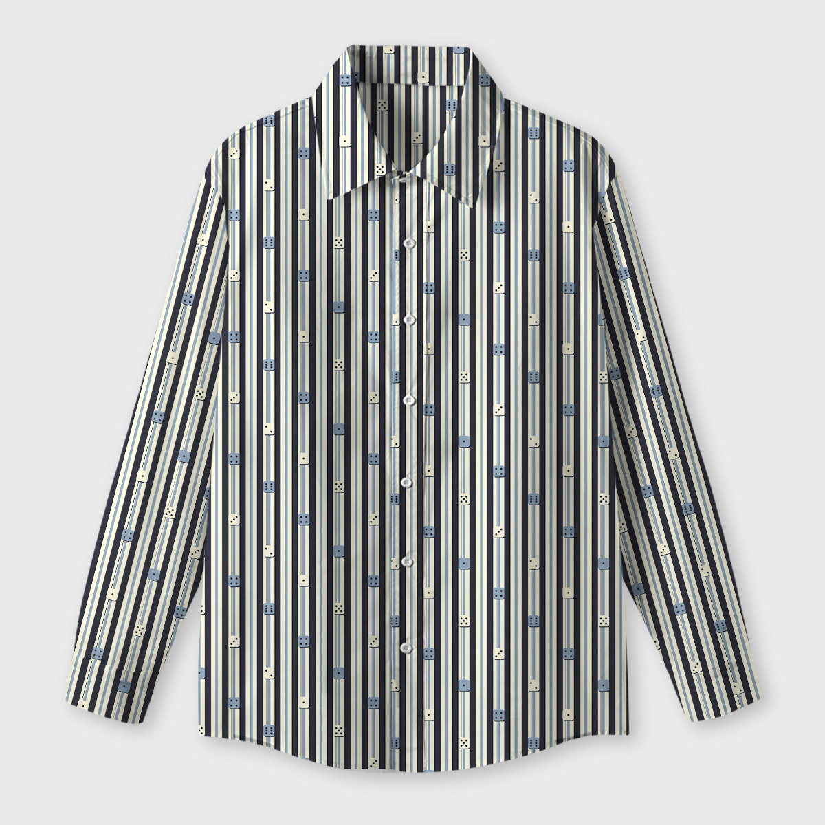 Dice Stripes Geek Long-Sleeved Shirt