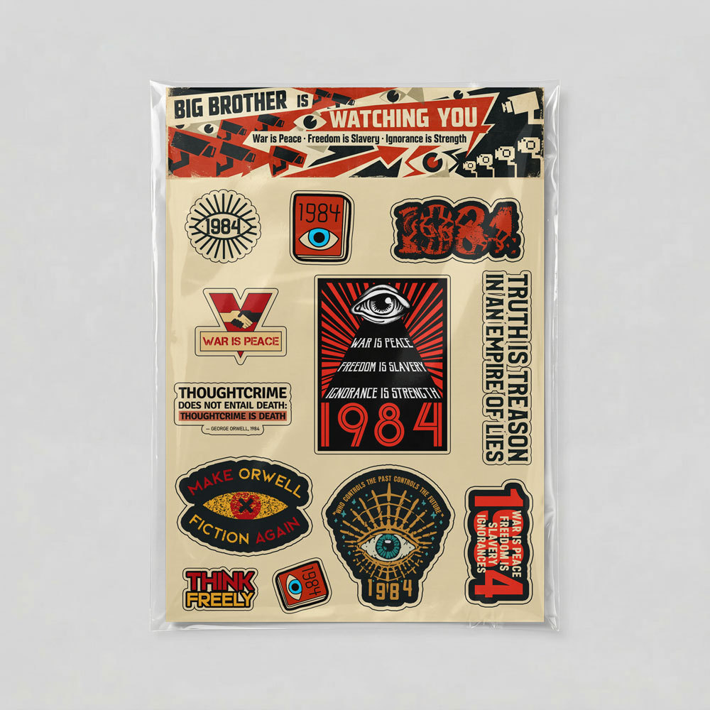 1984-Big Brother Edition Geek Sticker Set