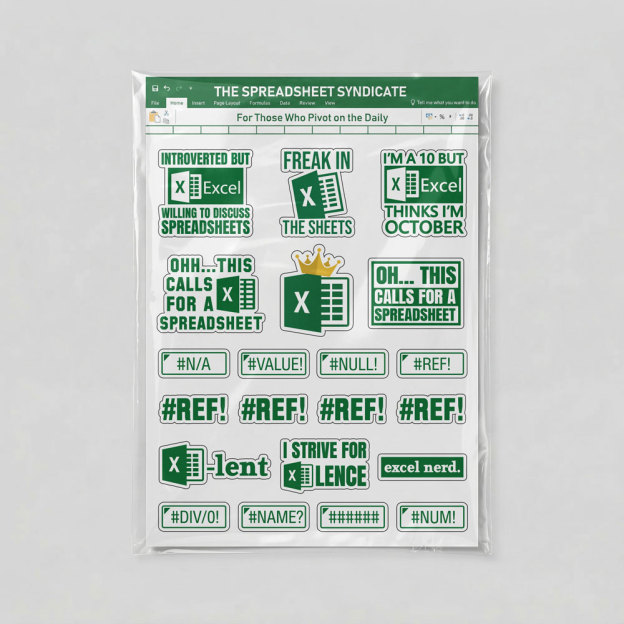 Spreadsheet Society Geek Sticker Set