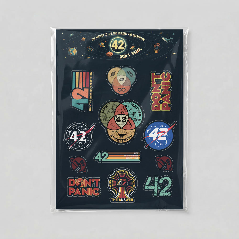Answer To Everything Geek Sticker Set