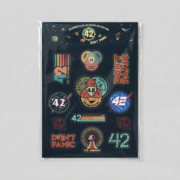 Answer To Everything Geek Sticker Set
