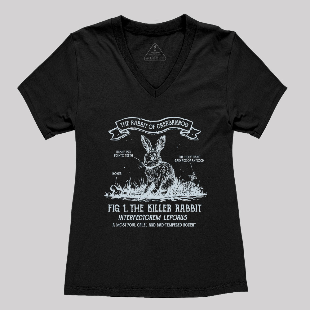 The Rabbit of Caerbannog Geek Women's V-Neck T-shirt