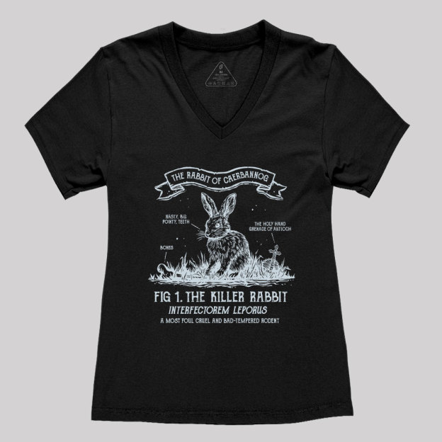 The Rabbit of Caerbannog Geek Women's V-Neck T-shirt