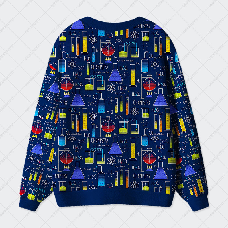 Chemistry Lab Geek Ugly Cardigan Sweaters 
