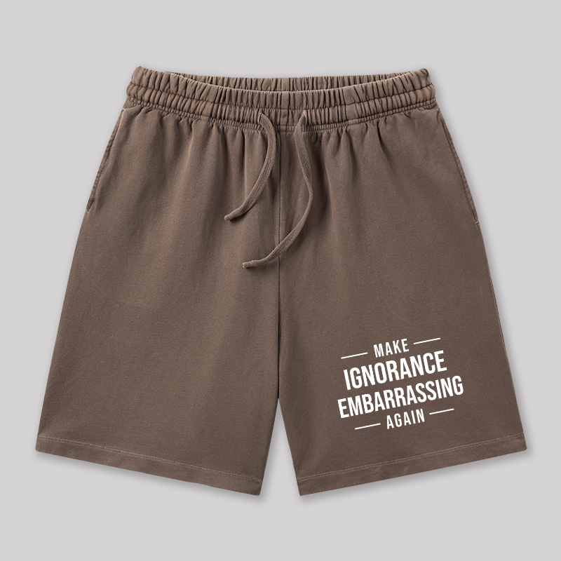 Make Ignorance Embarrassing Again Geeky Washed Shorts