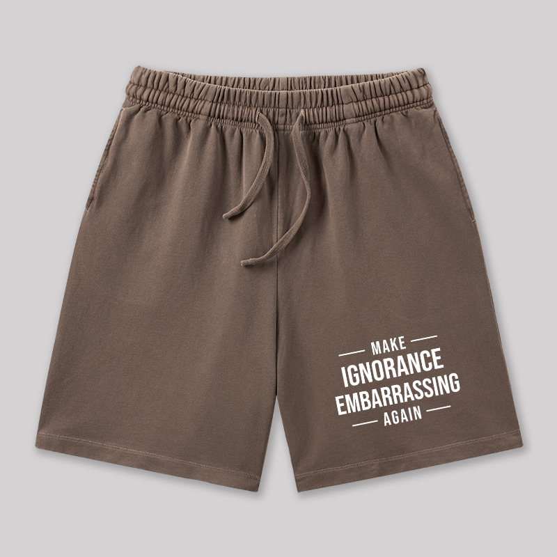 Make Ignorance Embarrassing Again Geeky Washed Shorts