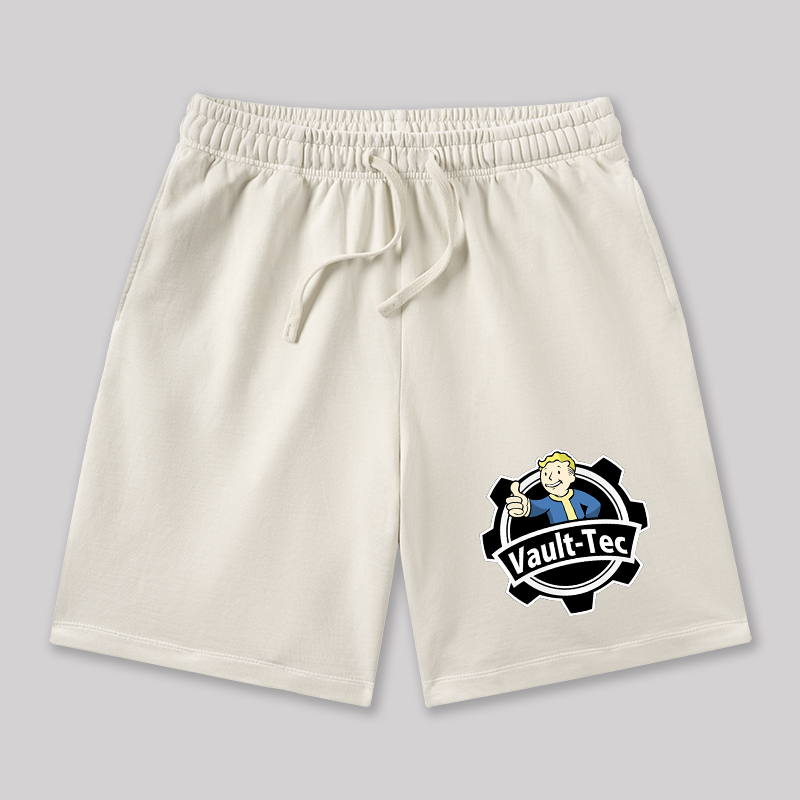 Vault-Tec Funny Game Geeky Washed Shorts
