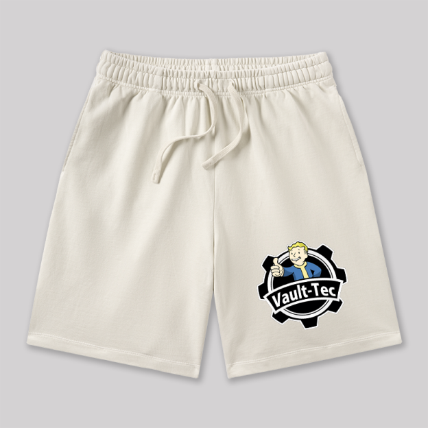 Vault-Tec Funny Game Geeky Washed Shorts