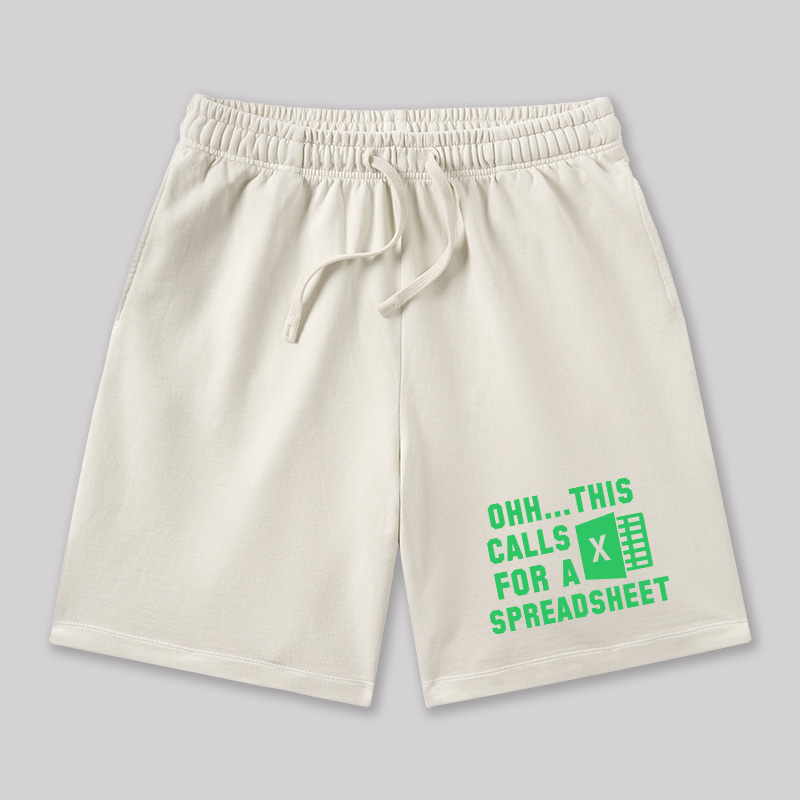 Ohh This Calls for a Spreadsheet Geeky Washed Shorts
