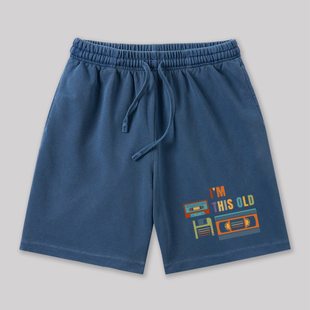 Im This Old Vintage Geeky Washed Shorts
