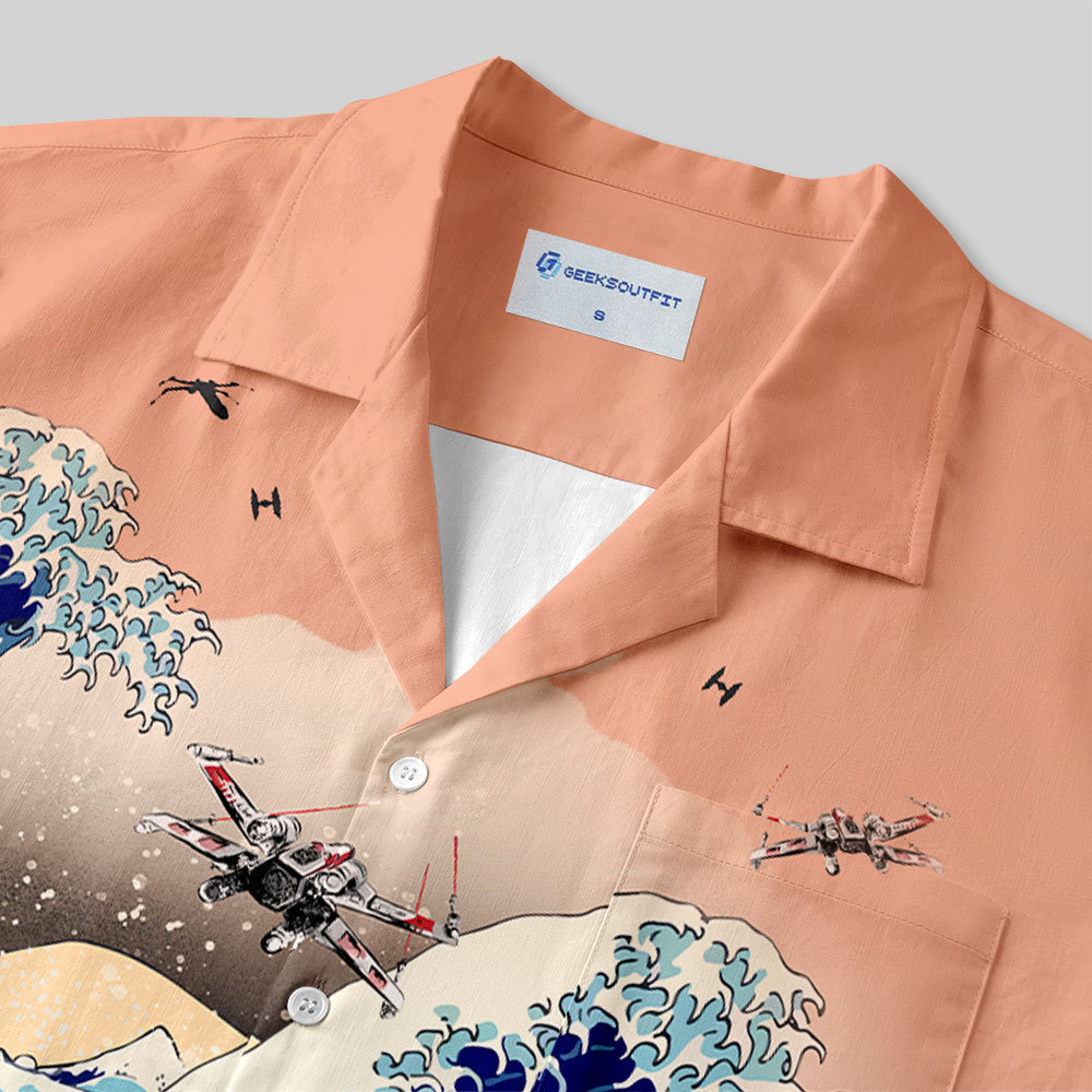 ATAT Ukiyoe The Great Wave off Kanagawa Button Up Pocket Shirt