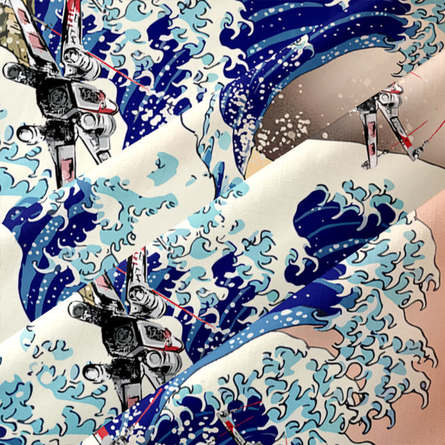 ATAT Ukiyoe The Great Wave off Kanagawa Button Up Pocket Shirt