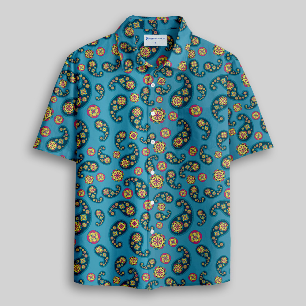 Spiral Paisley Button Up Pocket Shirt