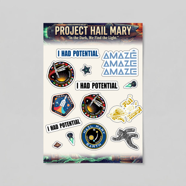 Project Hail Mary Misson Patch Geek Sticker Set