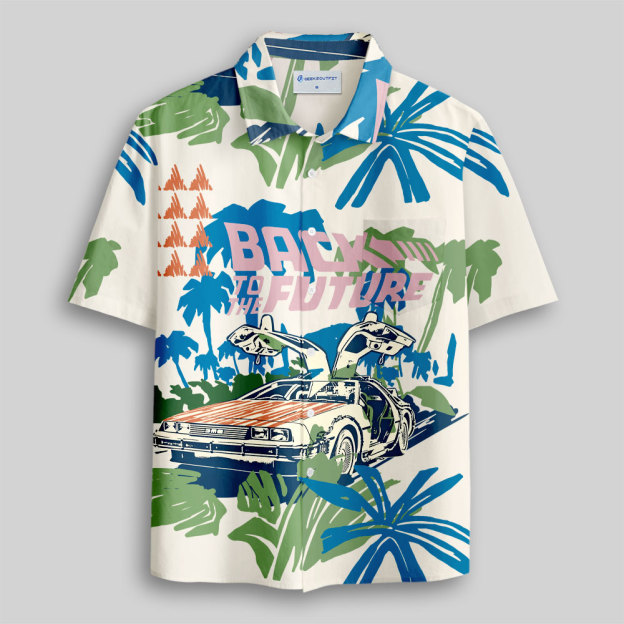 Back To The Future Button Up Pocket Shirt