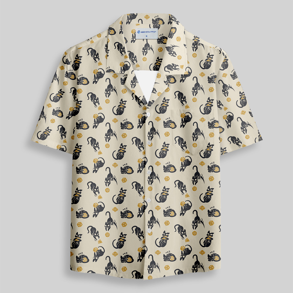 Critical Cats Button Up Pocket Shirt