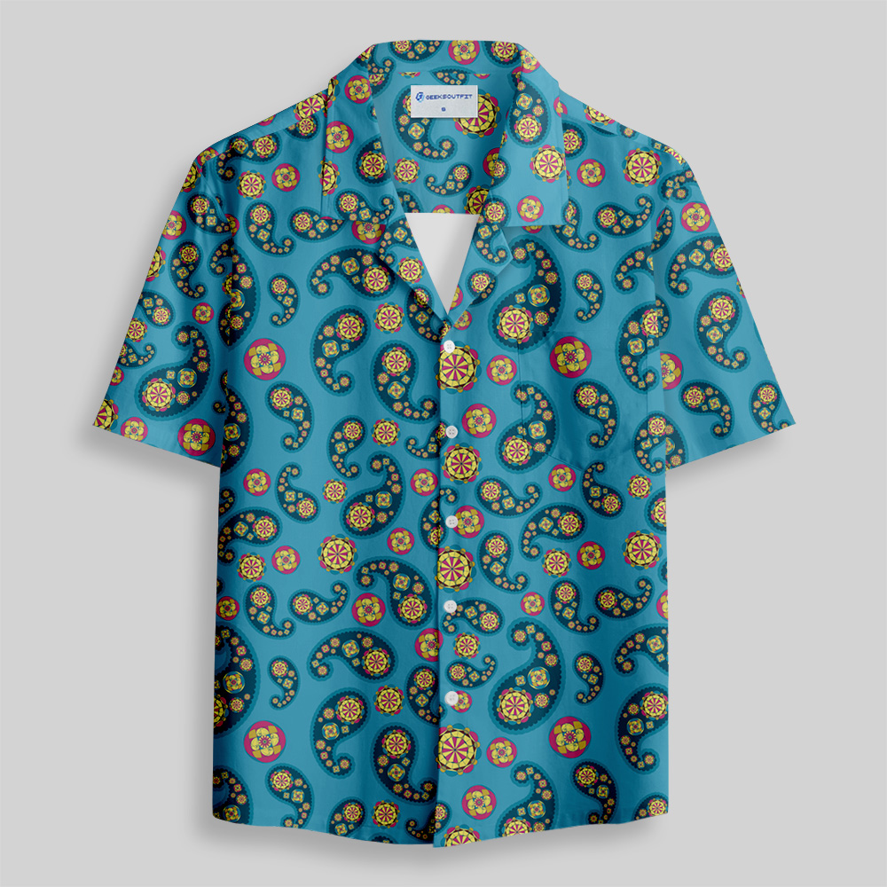 Spiral Paisley Button Up Pocket Shirt