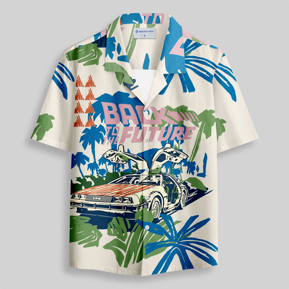 Back To The Future Button Up Pocket Shirt