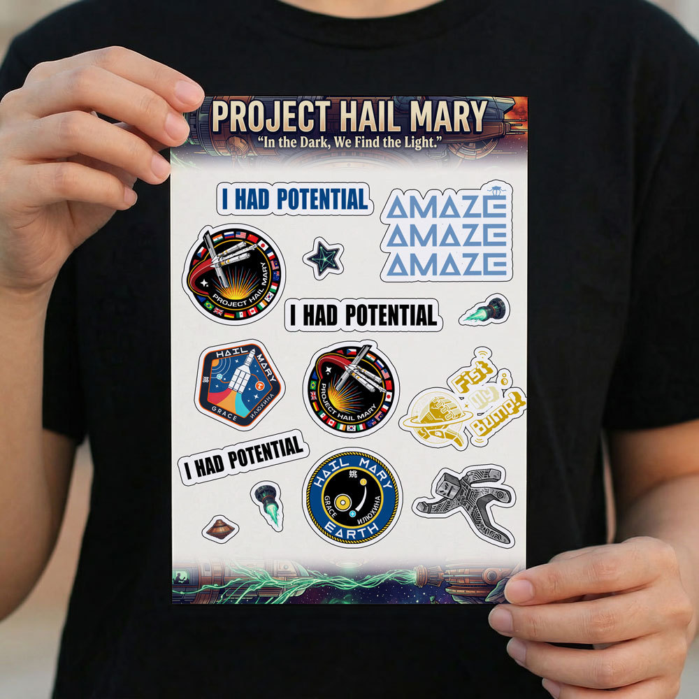 Project Hail Mary Misson Patch Geek Sticker Set