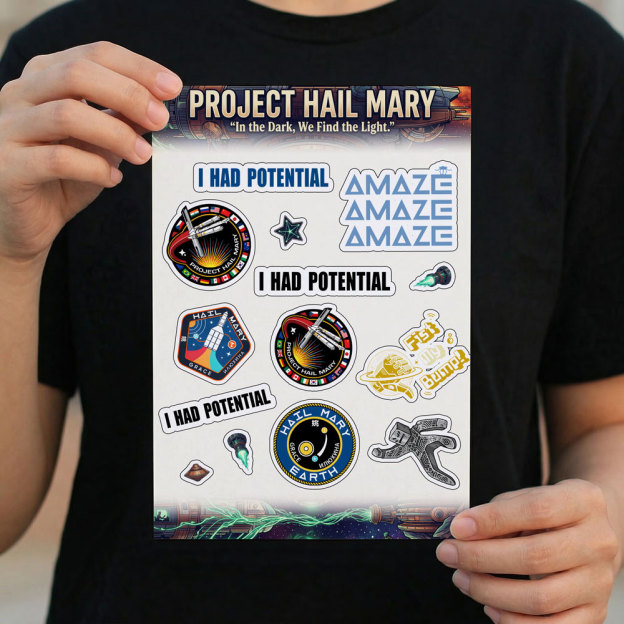 Project Hail Mary Misson Patch Geek Sticker Set