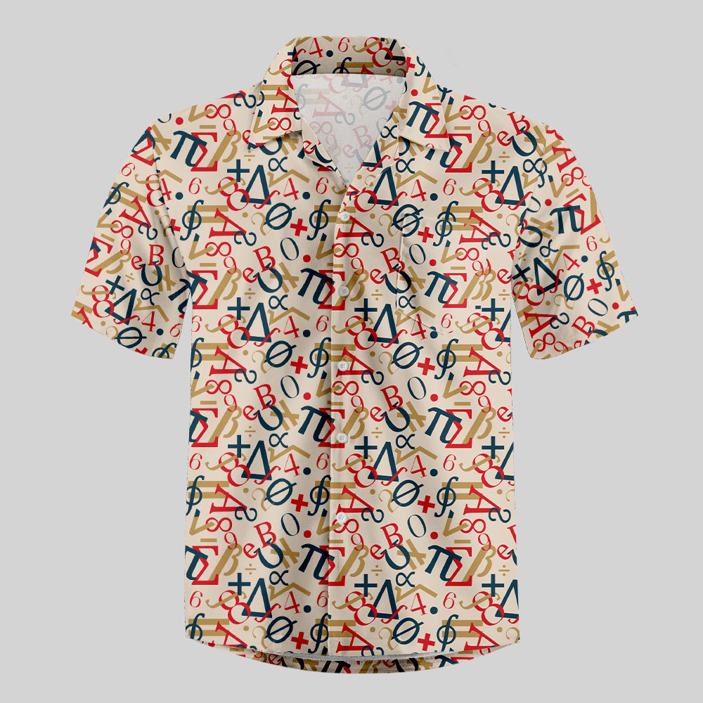 Math Symbol Mashup Button Up Pocket Shirt