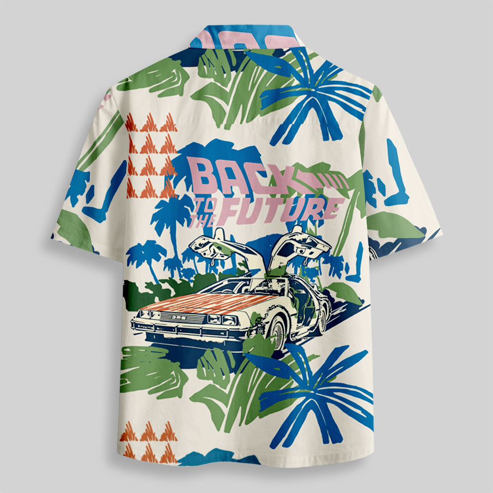 Back To The Future Button Up Pocket Shirt