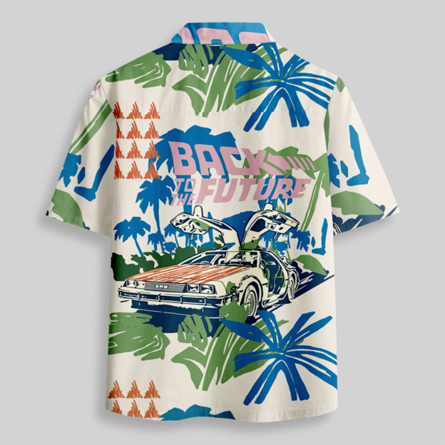 Back To The Future Button Up Pocket Shirt