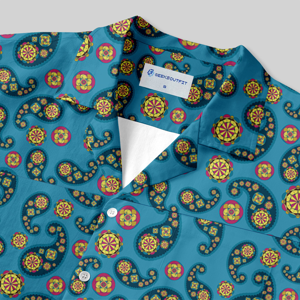 Spiral Paisley Button Up Pocket Shirt