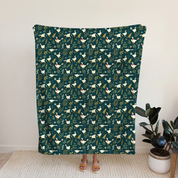 Untitled Goose Flannel Blanket