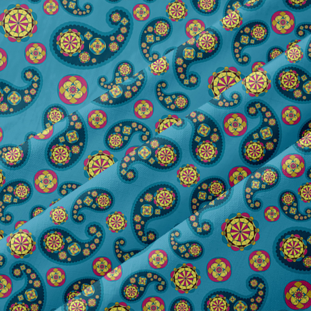 Spiral Paisley Button Up Pocket Shirt