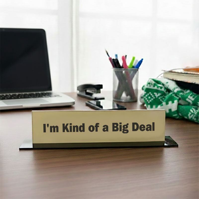 I'm Kind of a Big Deal Geek Office Desk Plate