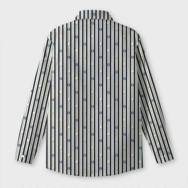 Dice Stripes Geek Long-Sleeved Shirt