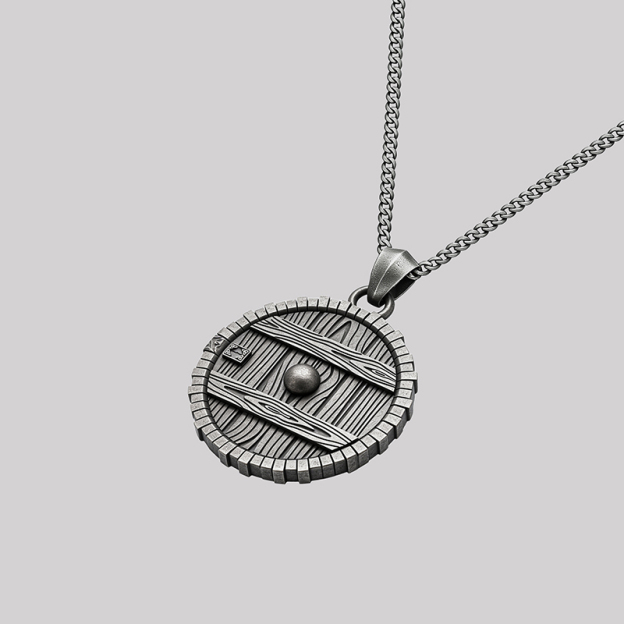 Round Door to Adventure Geek Sculptural Necklace