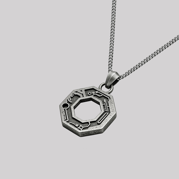 Per Aspera Ad Astra Geek Sculptural Necklace