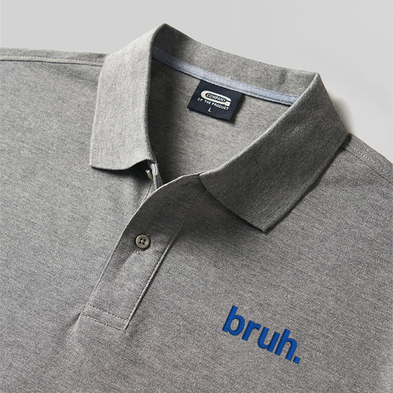 Bruh. Geek Embroidered Polo Shirt