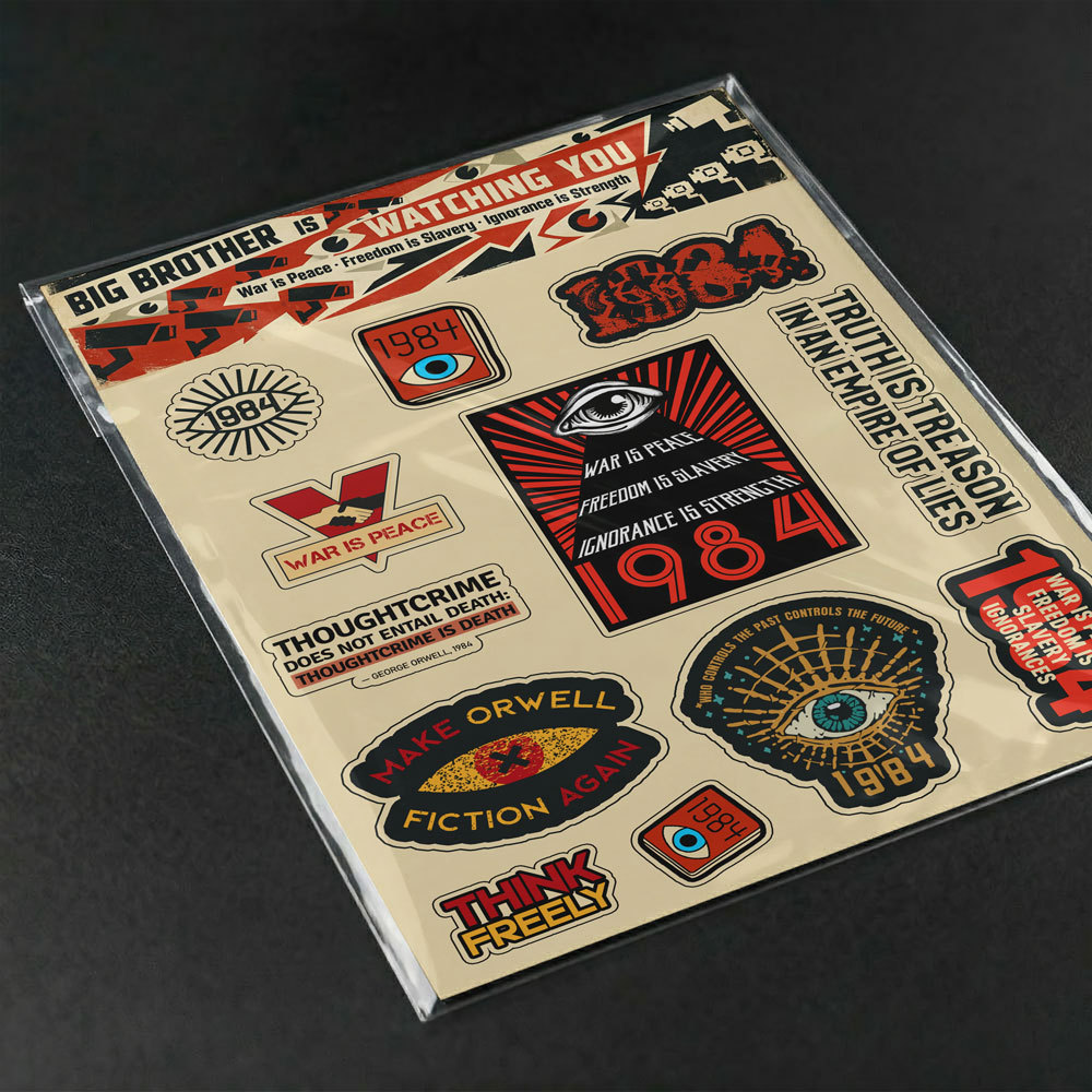 1984-Big Brother Edition Geek Sticker Set
