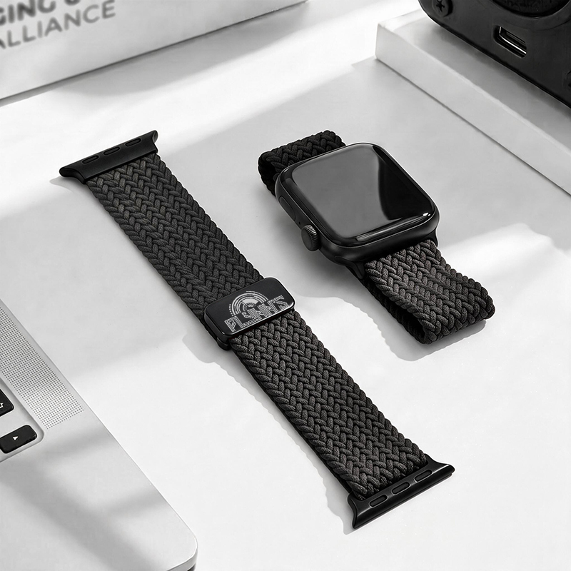Flynn's Arcade Est 1982 Geek Braided Fabric Watchband
