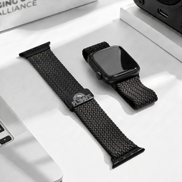 Flynn's Arcade Est 1982 Geek Braided Fabric Watchband
