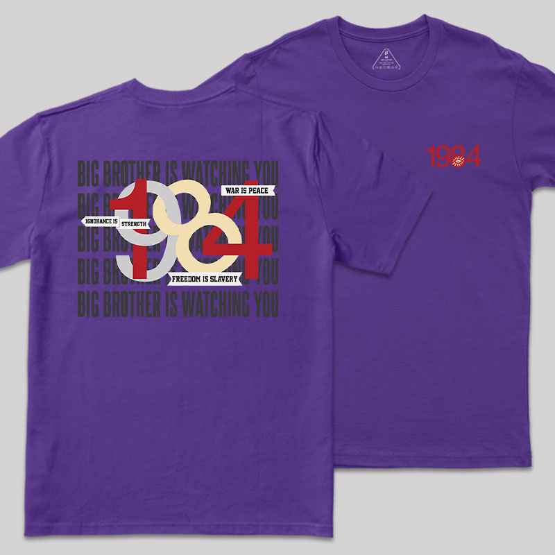 Big Brother Is Watching You Front and Back Printed Geek T-Shirt