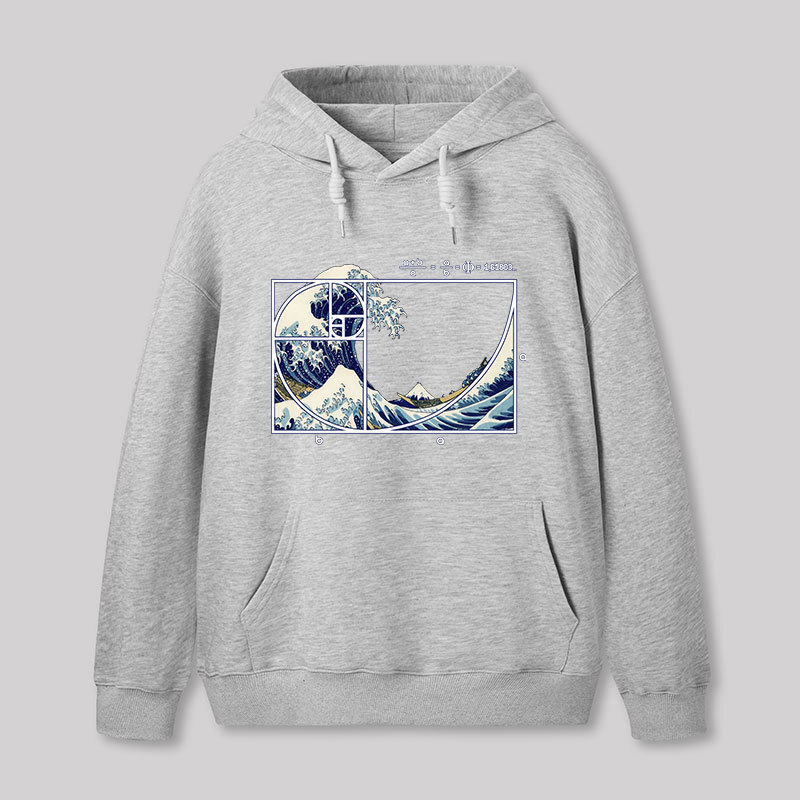 The Great Fibonacci Wave Hoodie