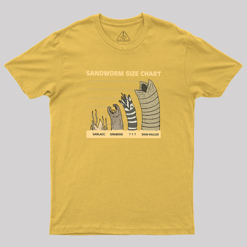 Sandworm Size Chart Geek T-Shirt
