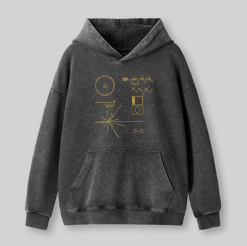 The Voyager Golden Record Washed Hoodie