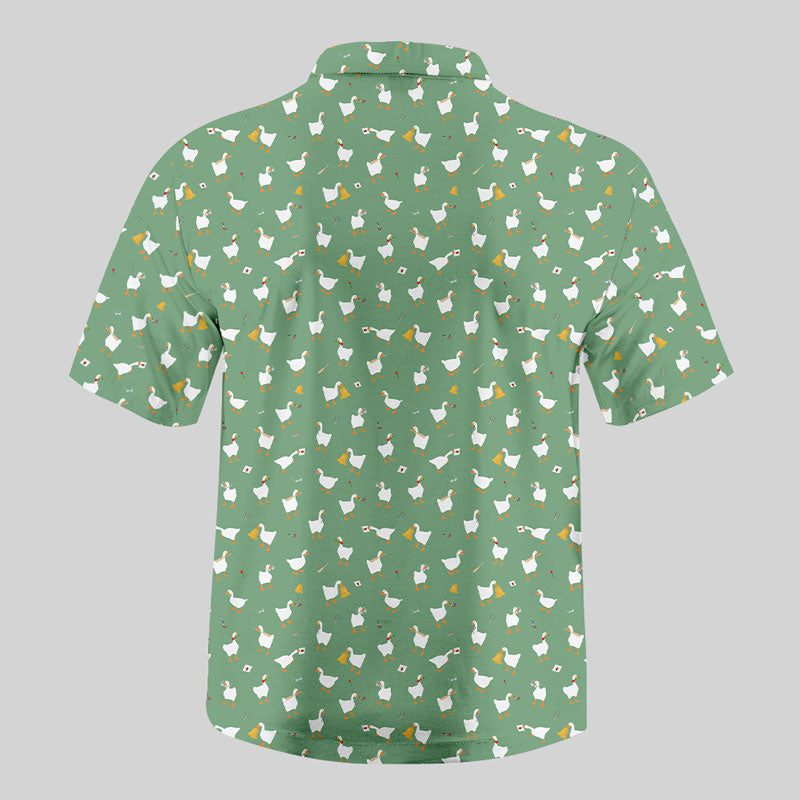 Goose Game Button Up Pocket Shirt