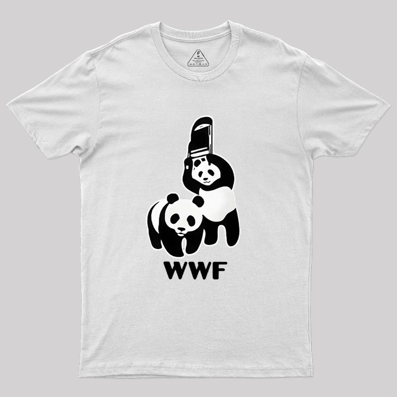 WWF Parody Pandas Geek T-Shirt