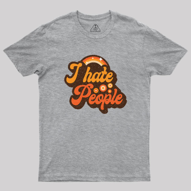 Vintage Hate People Geek T-Shirt