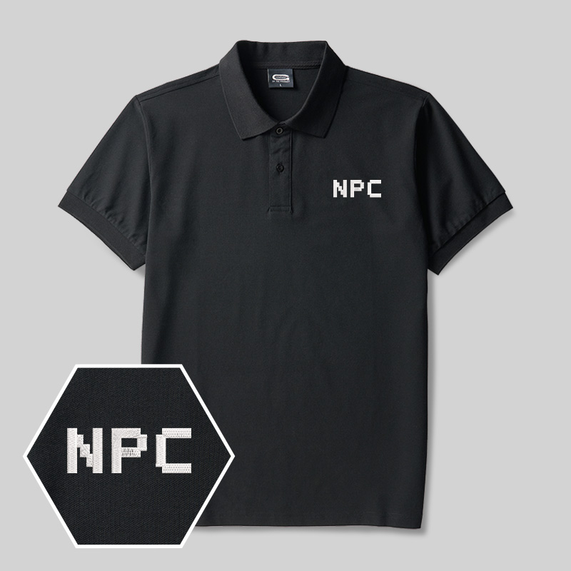 NPC Geek Embroidered Polo Shirt